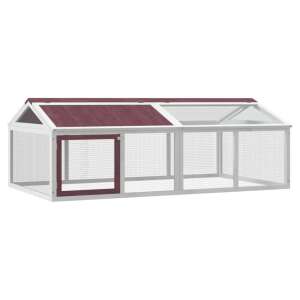 Mokkabarna tömör fenyőfa futtatóketrec kisállatoknak, 200x112,5x74 cm - Állattartás