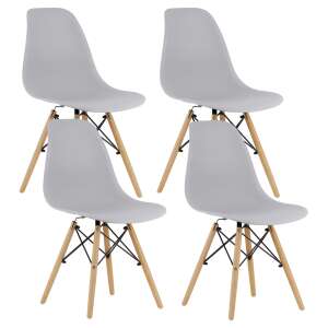 Set 4 scaune dining Scandinav pentru bucatarie, 38x42x82cm, gri 63585523 Mobilier de bucătărie