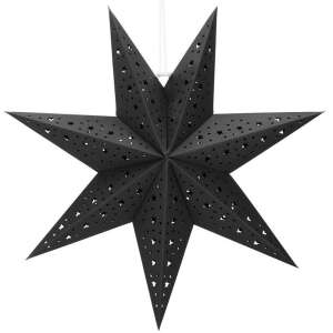 3D dekoračná hviezda z prelamovaného papiera, 50cm, čierna 63586864 - Sersimo
