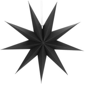 Black paper star, 60cm, Christmas decoration - Christmas tree ornament