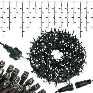 Prémium függöny füzér 300 LED, 14,5 m, 18 W, beltéri/kültéri, vakuval, hideg fehér