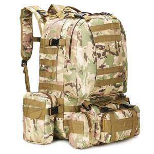 Military Backpack for Hiking, Waterproof, Ultralight, 4-in-1, 50 Liter, Camouflage 63594208 - Fashion & Clothing