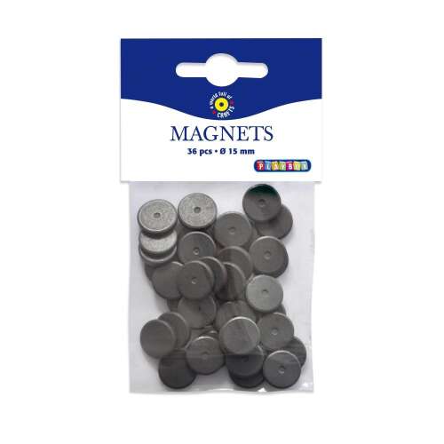 Playbox 36 db 15 mm-es kerek mágnes átlátszó műanyag tasakban