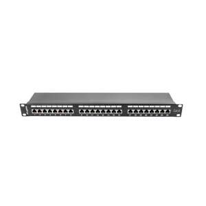 Lanberg CAT6 UTP 24 port patch panel, 1U, 19 inch, black, shielded - Patch Panel