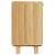 Oldalnézet egy természetes színű, rattan fiókos előlappal ellátott fa éjjeliszekrényről