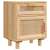 Természetes színű, rattan fiókos előlappal ellátott fa éjjeliszekrény