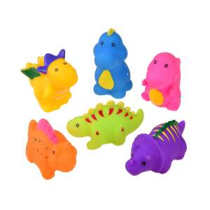 Set of 6 colorful rubber dinosaur bath toys - Bath Toy