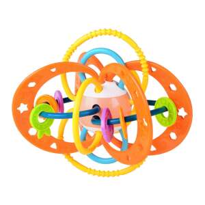 Narancssárga szilikon rágóka csörgő babajáték - Rágóka