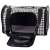 Black and white houndstooth pet carrier bag with open side zipper, 49cm