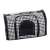 Black and white houndstooth pet carrier bag, 49cm