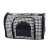 Black and white houndstooth pet carrier bag, 49cm
