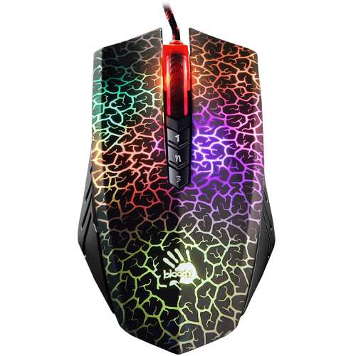 A4TECH Bloody Blazing A70, 6200 DPI, RGB neónové osvetlenie, Herné, USB, PixArt Optical, Káblová myš