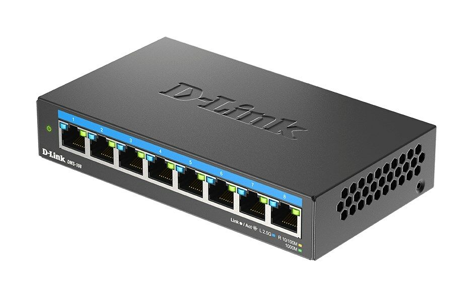 Przełącznik D-Link DMS-108/E 8-portowy 2,5G Multi-Gigabit QoS IGMP Snooping