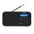 Denver DAB-42 Black Portable Digital Radio front view with antenna extended