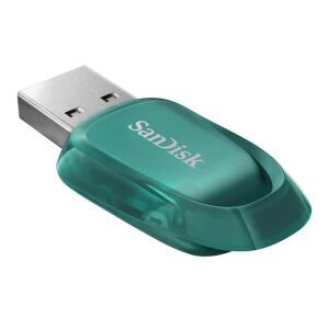 SanDisk Ultra Eco 128GB grüner USB-Stick schräge Ansicht - SanDisk