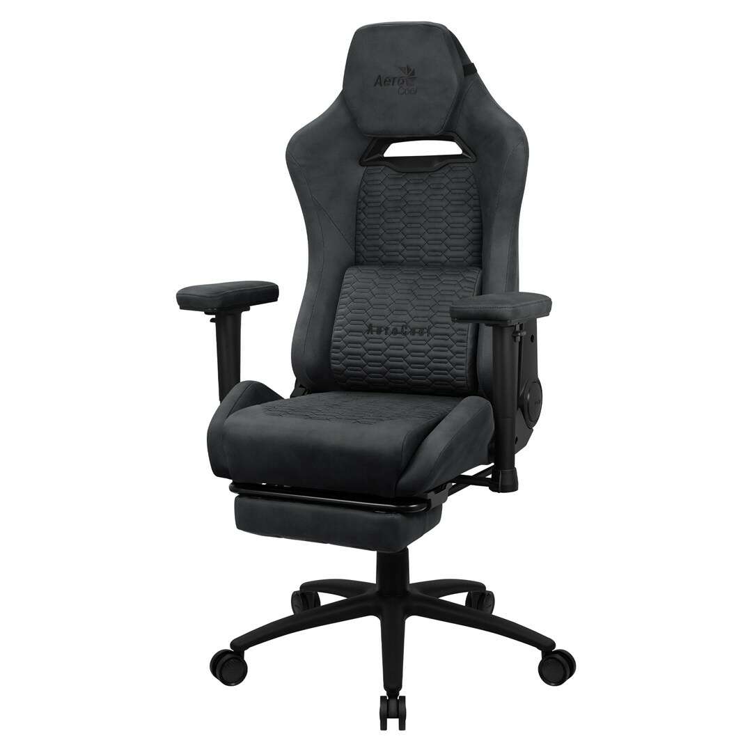 Aerocool royal aerosuede univerzális párnázott ülés szürke gamer szék