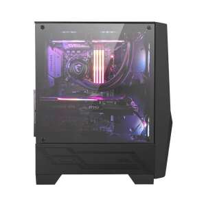 Carcasă computer MSI MAG Forge 100M Midi Tower, negru cu panou lateral transparent - Carcase PC