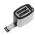 Adler AD 3214 2-slice toaster, silver and black, with bun warmer, top view