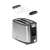 Adler AD 3214 2-slice toaster, silver and black, with bun warmer