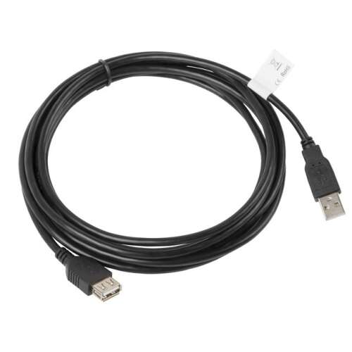 Cablu USB 2.0 Lanberg CA-USBE-10CC-0030-BK 3 m, A la B, negru