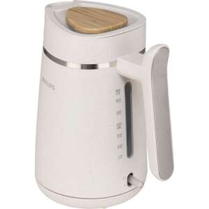 Fierbător alb Philips HD9365/10 de 1,7 L cu capac din lemn și indicator de nivel al apei - Fierbătoare, Sandwich-maker, Blendere, Prajitoare de paine și Storcatoare de fructe și legume