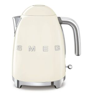 Vorderansicht des Smeg KLF03CREU Creme Wasserkochers - Wasserkocher, Sandwichmaker, Standmixer, Toaster und Entsafter für Obst und Gemüse, Pressen