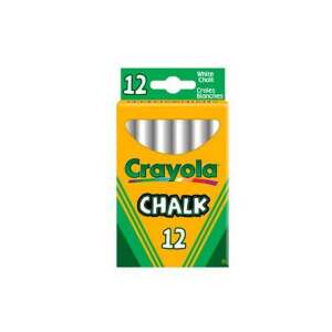 Crayola Kreide, 12er Pack weißer Kreidesticks - Zeichengeräte