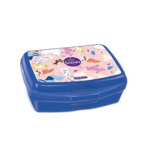 Ars Una Doggy Friends Lunchbox, blau mit rosa Deckel, mit Hundemuster - Füttern