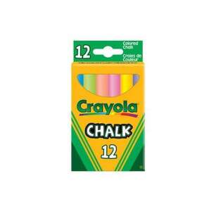 Kreda Crayola w 12-paku, kolorowe kredki do pisania i rysowania na tablicach, chodnikach i innych powierzchniach - Crayola