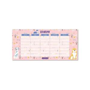 Ars Una Doggy Friends orar, dublu, cu programul săptămânii A și B, roz, cu câini drăguți - Ars Una