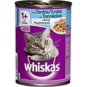 Whiskas Katzenfutter für Erwachsene in Gelee mit Thunfisch, 400g Dose - Whiskas