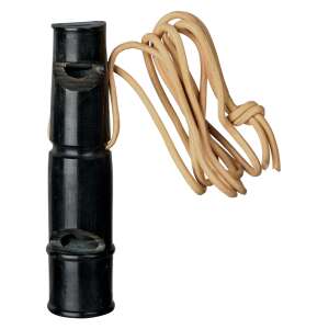 Gwizdek dla psa Trixie ze skórzanym paskiem, czarny, 9 cm - Trzymanie kotów