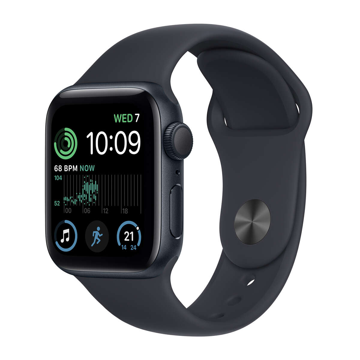 Apple watch se (2022) 44mm sport - éjfekete-éjfekete