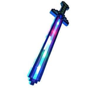 KÉK Minecraft inspirálta lovag kard műanyag Villog-Világít és Hang Effektes