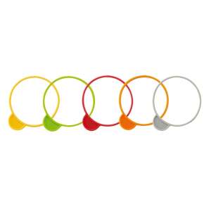 DELÍCIA Silikon-Backringe, 5er Pack, zum Zusammenhalten von Fleisch, Gemüse und anderen Lebensmitteln beim Kochen - Küchenaccessories