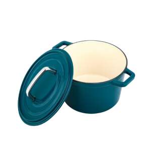 Carl Schmidt Sohn-Alpen Minitopf, emailliertes Gusseisen, 14x6,8 cm, grün