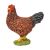 Bullyland Barna Tyúk Figura - 5 cm, élethű állat játék