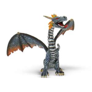 Bullyland 75594 Sitting Dragon Blue-Silver, a detailed and hand-painted dragon figurine for imaginative play - Bullyland
