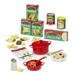 Melissa & Doug Pasta Set: Spielzeugnudelboxen, Topf und Zubehör - Melissa & Doug