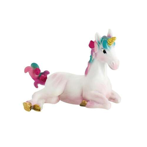 Bullyland Unikornis csikó, white unicorn foal figurine, hand-painted, detailed, 6 cm