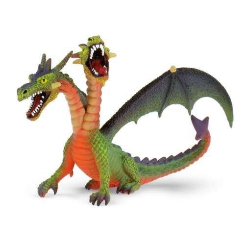 Bullyland two-headed green dragon figure