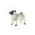 Bullyland 65425 Pug Dog Percy, realistic toy figure for kids