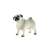 Bullyland 65425 Pug Dog Percy, realistic toy figure for kids