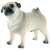 Bullyland 65425 Pug Dog Percy, realistic toy figure for kids