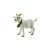 Bullyland 62318 Kecske goat figurine, white with brown horns and a bell
