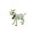 Bullyland 62318 Kecske goat figurine, white with brown horns and a bell