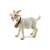 Bullyland 62318 Kecske goat figurine, white with brown horns and a bell