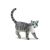 Bullyland Karthauzi Cat Figurine - 6.5 cm, realistic gray cat toy figure