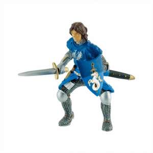 Bullyland 80784 Blue Knight with Sword and Shield, hand-painted, detailed figure, collectible, toy, knight, medieval, fantasy - Bullyland