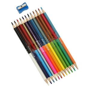 Duocolour double-ended colored pencils with sharpener - Unipap